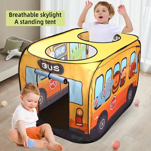 Bus Shape Kids Tent – Foldable Playhouse for Fun & Travel
