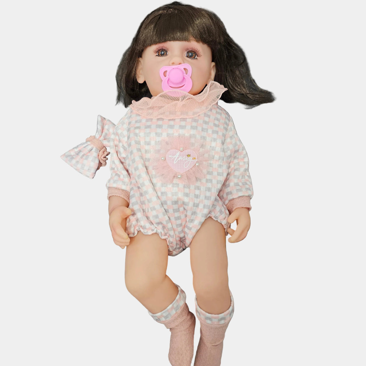 55cm Baby Silicone Doll – Lifelike Real Baby with Accessories