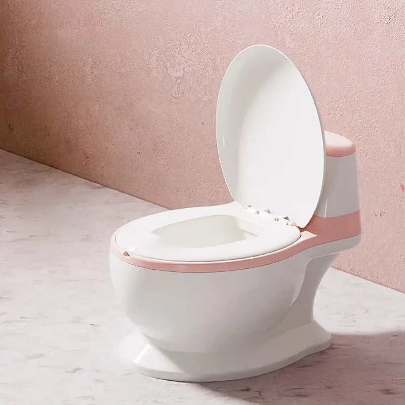 Baby Potty Training Seat – Realistic Toilet Design with Lid & Built-in Wipe Holder