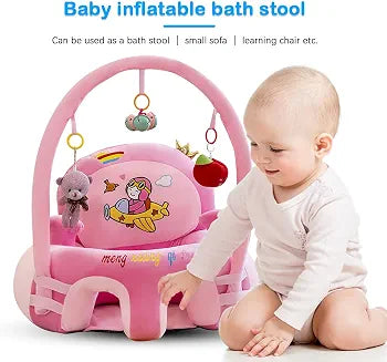 Baby Sofa Seat with Attractive Rattles – Soft Plush Support Seat