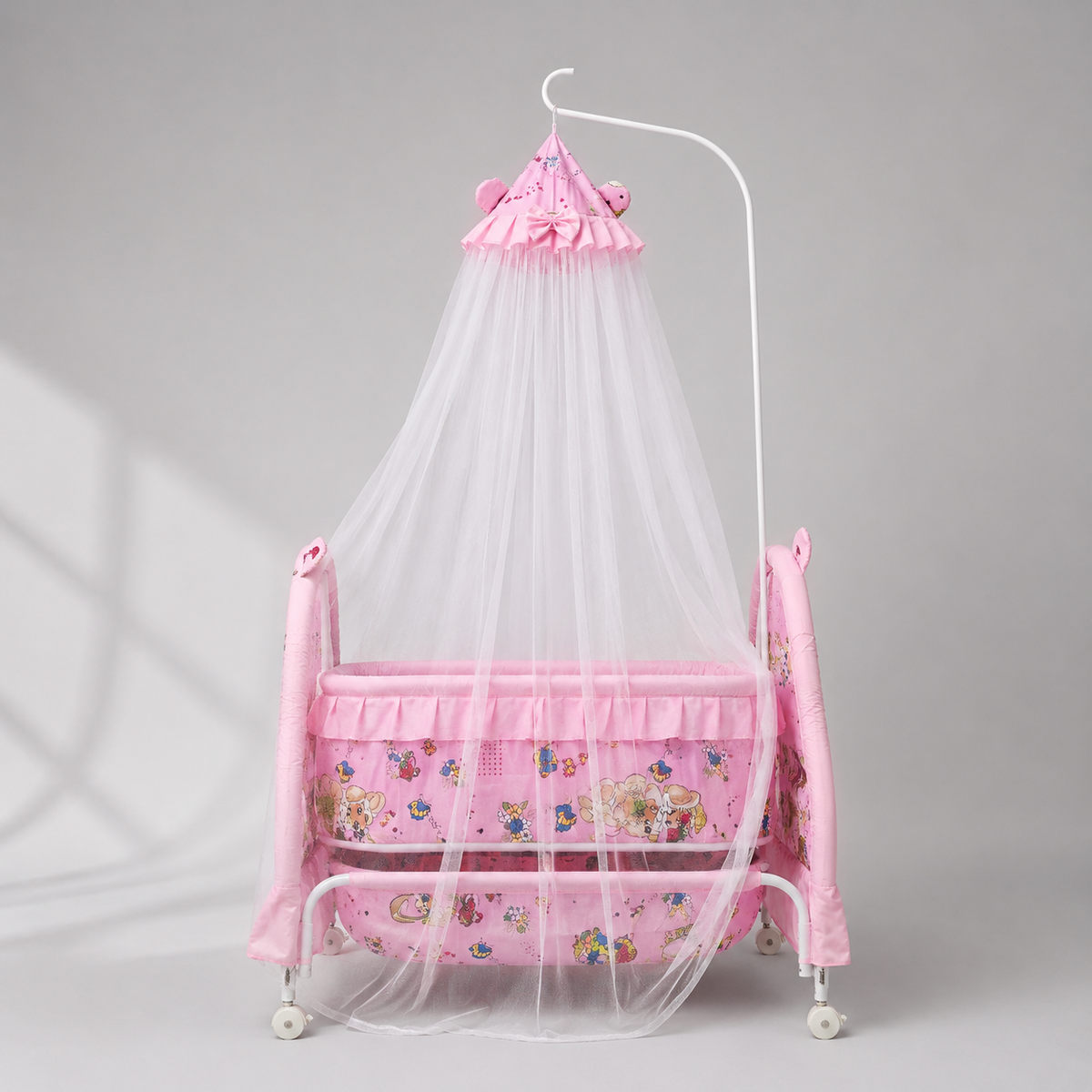 Baby Swing with Wheels & Mosquito Net (0–3 Years)