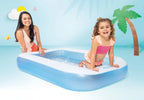 INTEX Rectangular Inflatable Kiddie Pool – 65″ x 39″ x 11″ (Blue) #57403