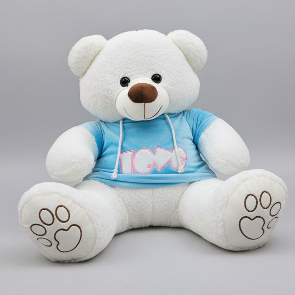 Blue Jacket Teddy Bear – 60cm Soft Plush Toy