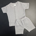 New Born Baby Dress – Dots Print, Gray Colour