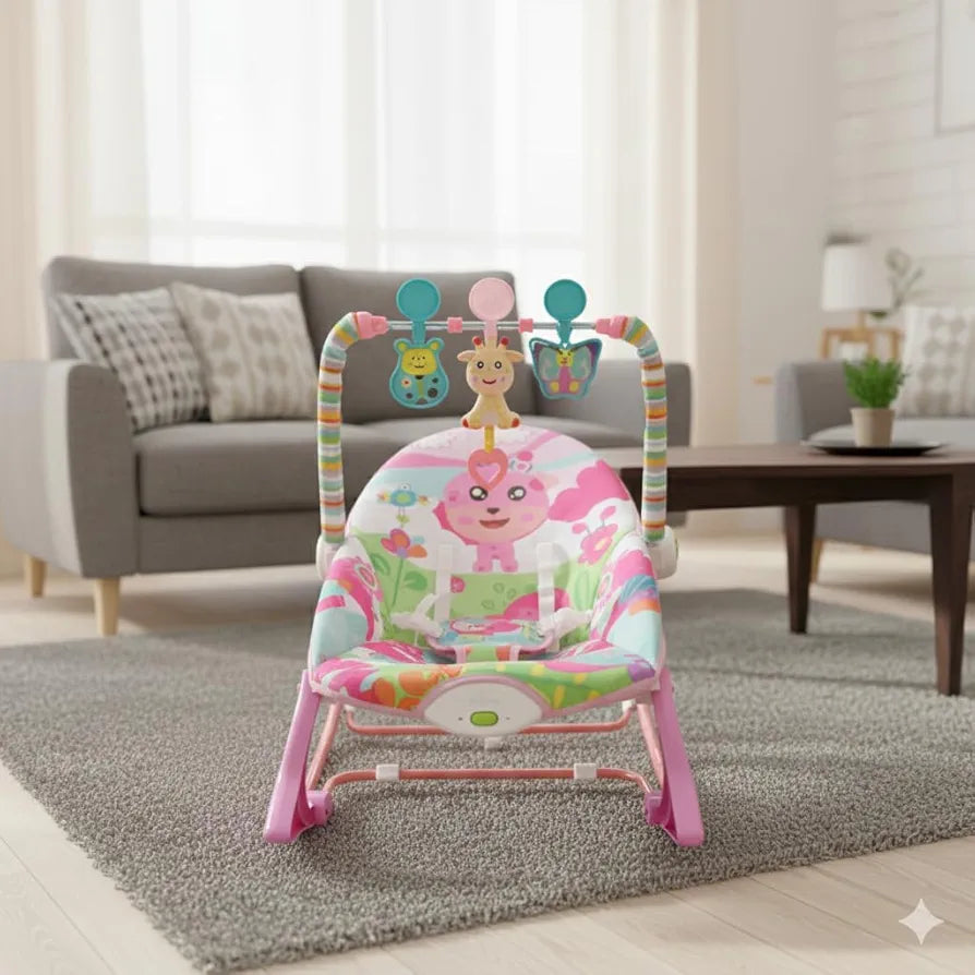 Baby Rocker – Infant to Toddler with Fold-Out Kickstand (0M+, 40 lbs / 18 kg)