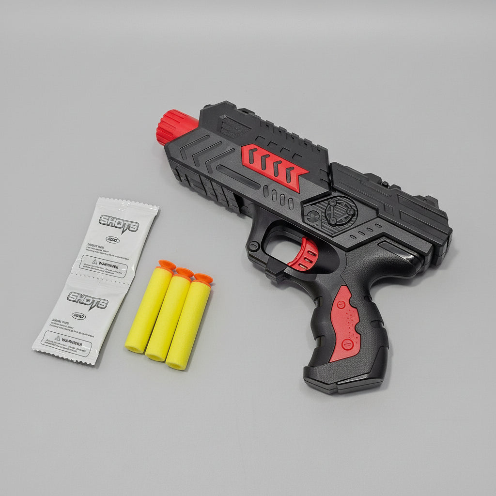 Black Hawk 10-Shot Pressure Transmitter Toy Gun – Dual Function Long-Range Blaster