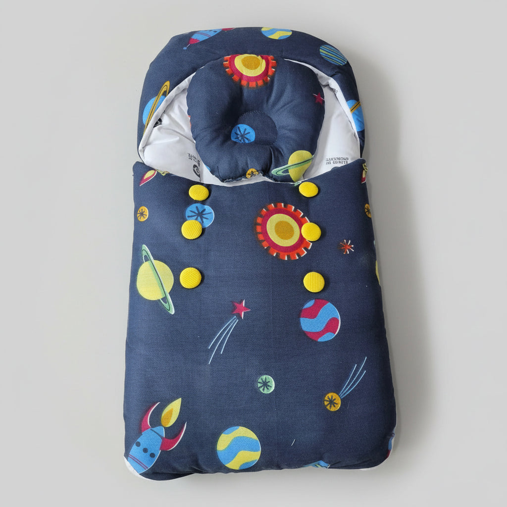 Baby Carry Nest with Head Cushion – Cotton Fabric | Soft & Cozy