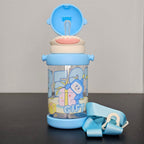 Plastic Water Bottle with Cup 650ml – Lightweight & Durable
