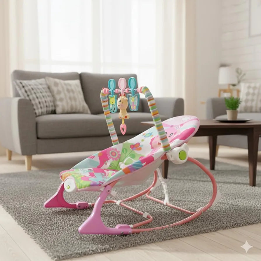 Baby Rocker – Infant to Toddler with Fold-Out Kickstand (0M+, 40 lbs / 18 kg)