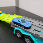 Track Truck with 2 Cars – Racing Transporter Playset