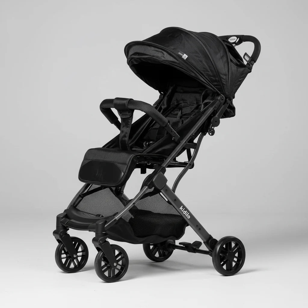 Kidilo K8 Pro Baby Stroller – Black