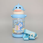 Plastic Water Bottle with Cup 650ml – Lightweight & Durable