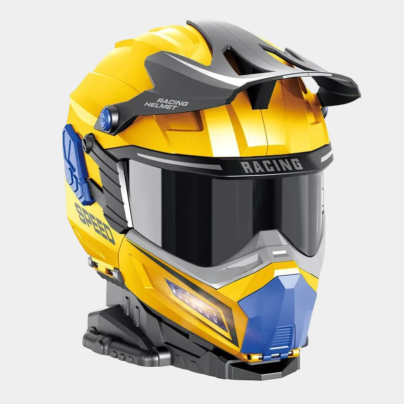 City Action Helmet Transformer – 2x Die-Cast Cars with Light & Sound | Face-Changing Rider Set