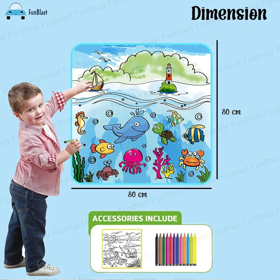 Kids’ Painting Mat with Colors – Easy Washable & Reusable
