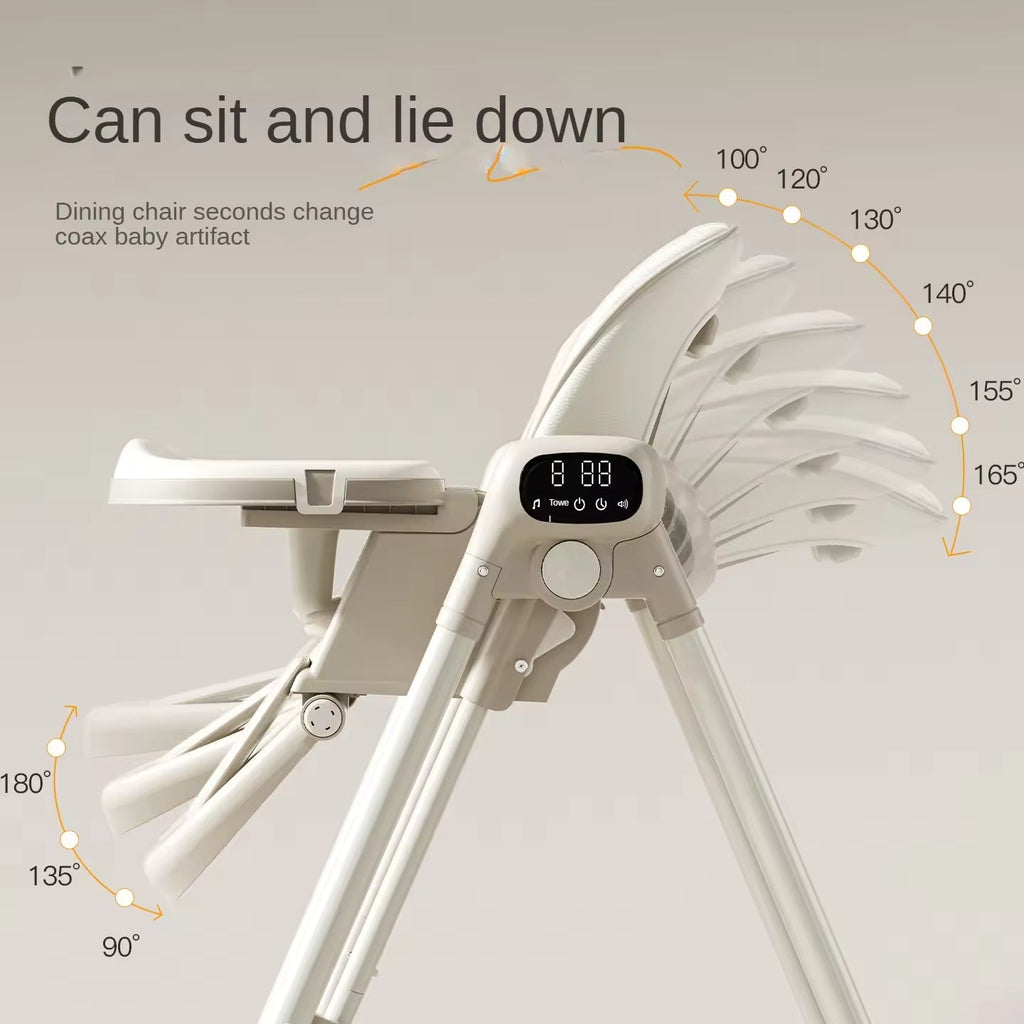 Kidilo 2-in-1 Electric Baby Swing & High Chair