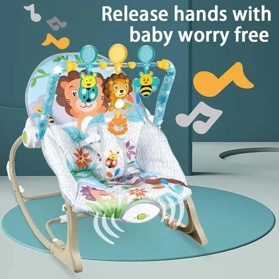 Baby Rocker – Infant to Toddler with Fold-Out Kickstand (0M+, 40 lbs / 18 kg)
