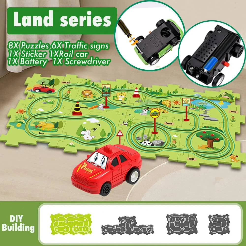 Rail Puzzle Car Track Game | Fun Activity Toy for Kids