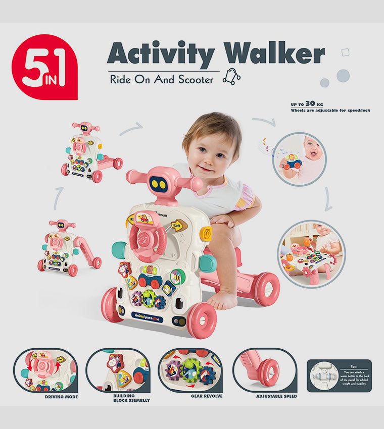 5-in-1 Baby Activity Walker with Music & Lights
