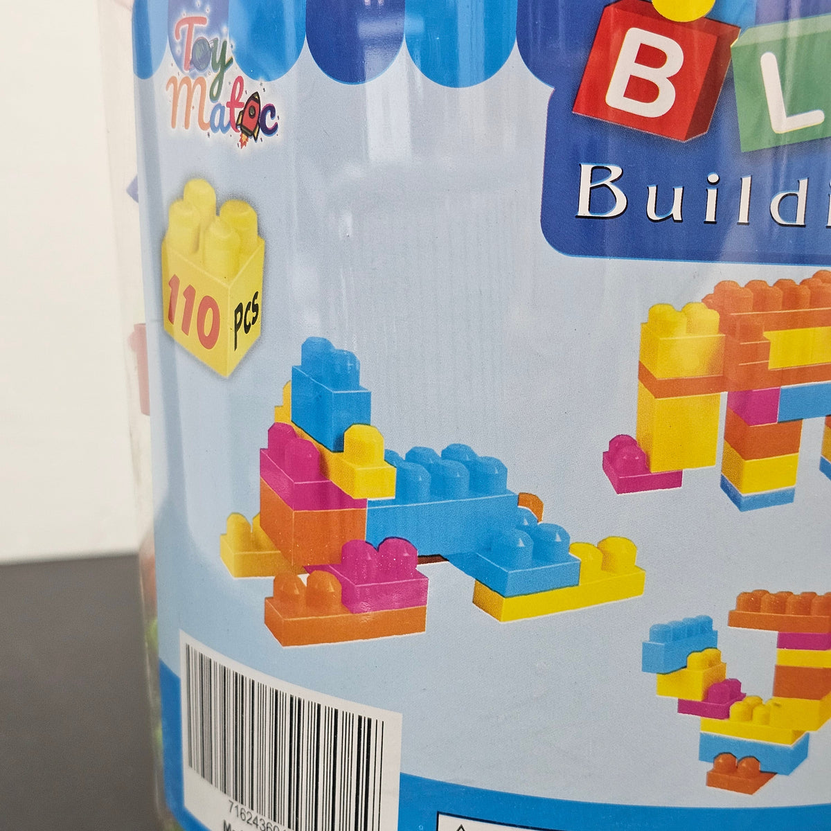 Building Blocks Basket – 110 Pcs Colorful Construction Set for Kids