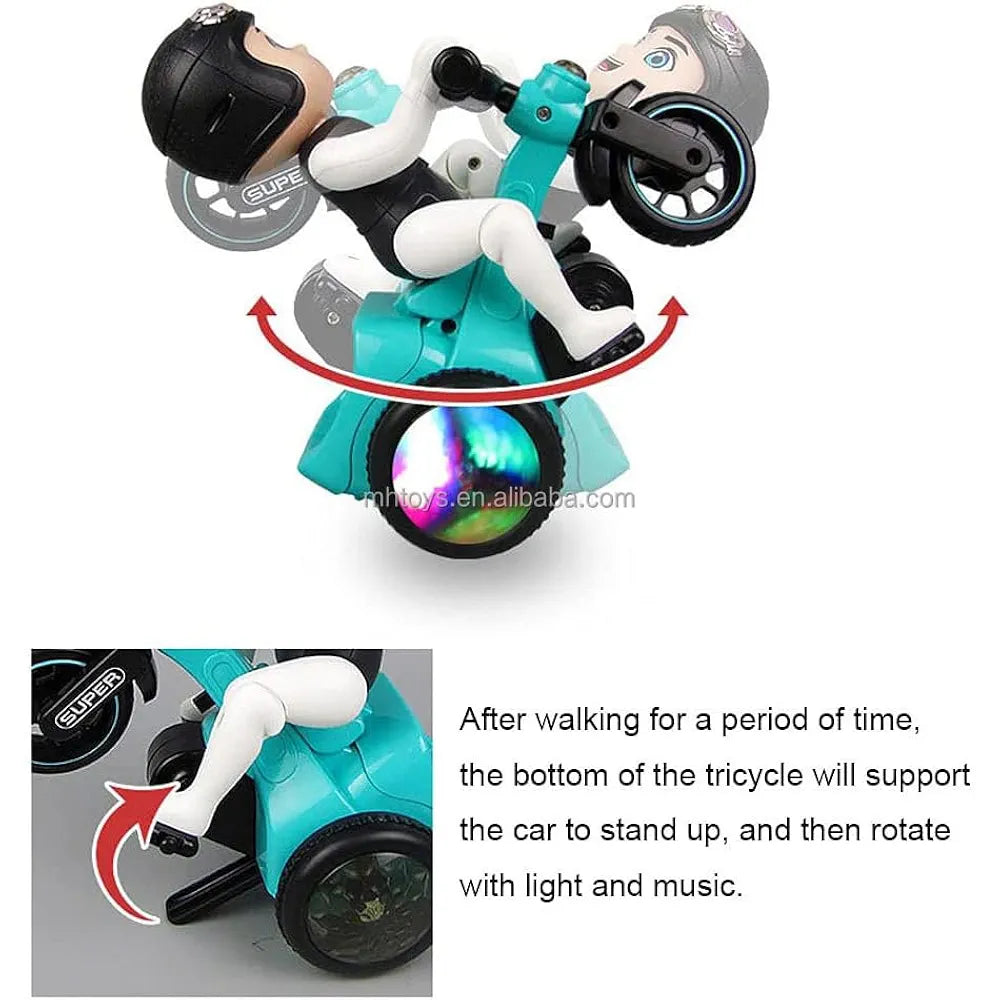 360° Rotating Bicycle Toy | Music & Lights Fun for Kids