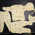 5 Pcs Lucky Star Luxury Baby Dress Set – Imported New Born Baby (Pink Colour)