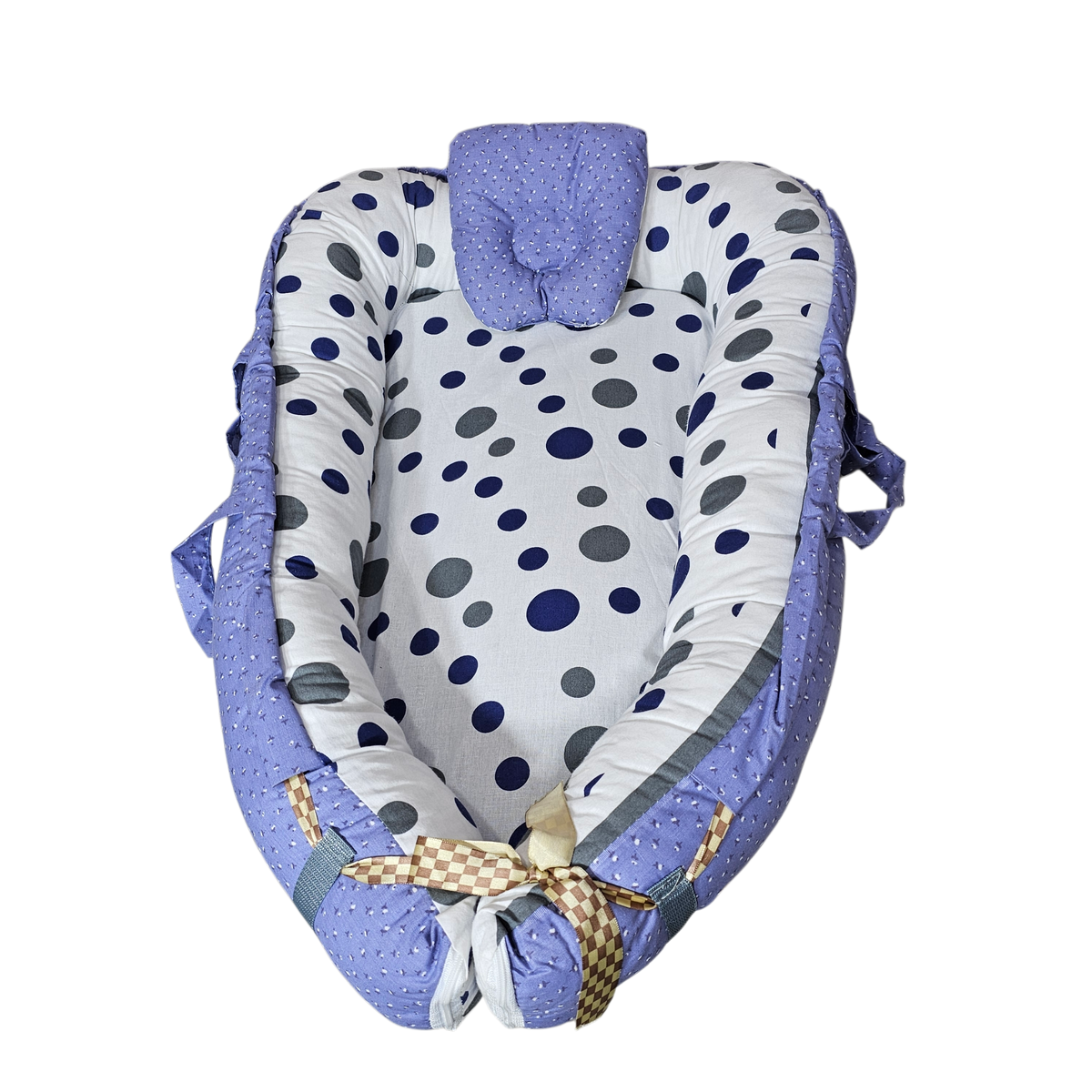Baby Bedset with Rattles & Head Cushion – Cotton Fabric | Comfortable & Safe