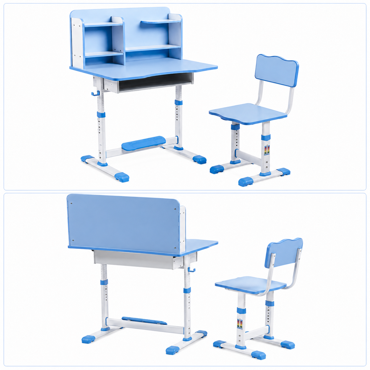 Kids Adjustable Study Table & Chair Set – Ergonomic Height Adjustable Desk
