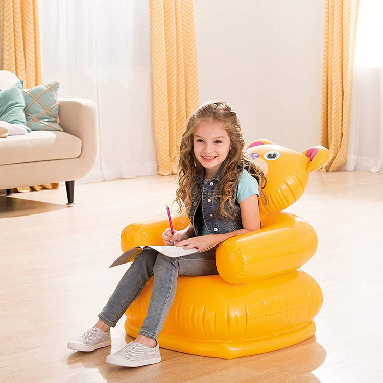 Intex Happy Animal Inflatable Chair – Kids Sofa Seat (3–8 Years) #68556