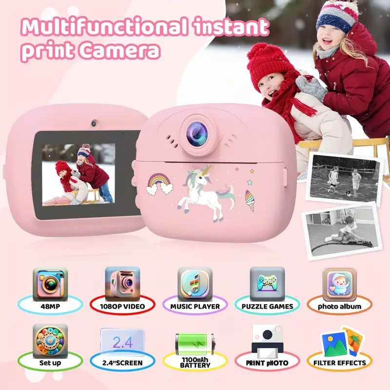 Children’s Printing Camera – 2 in 1 Photo & Print with 2.0" Screen