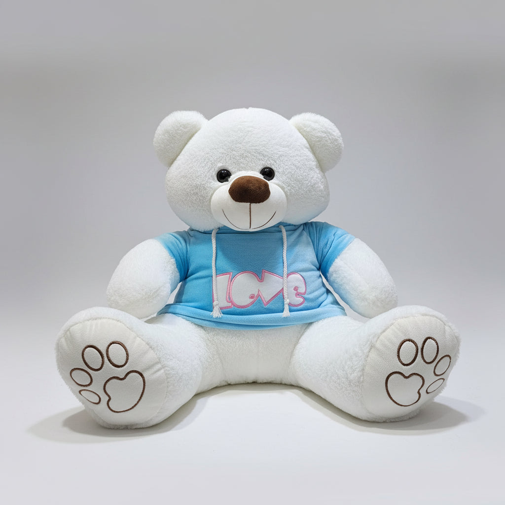 Blue Jacket Teddy Bear – 60cm Soft Plush Toy