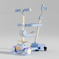3-in-1 Kids Scooty with Lighting, Music & Stroller Mode