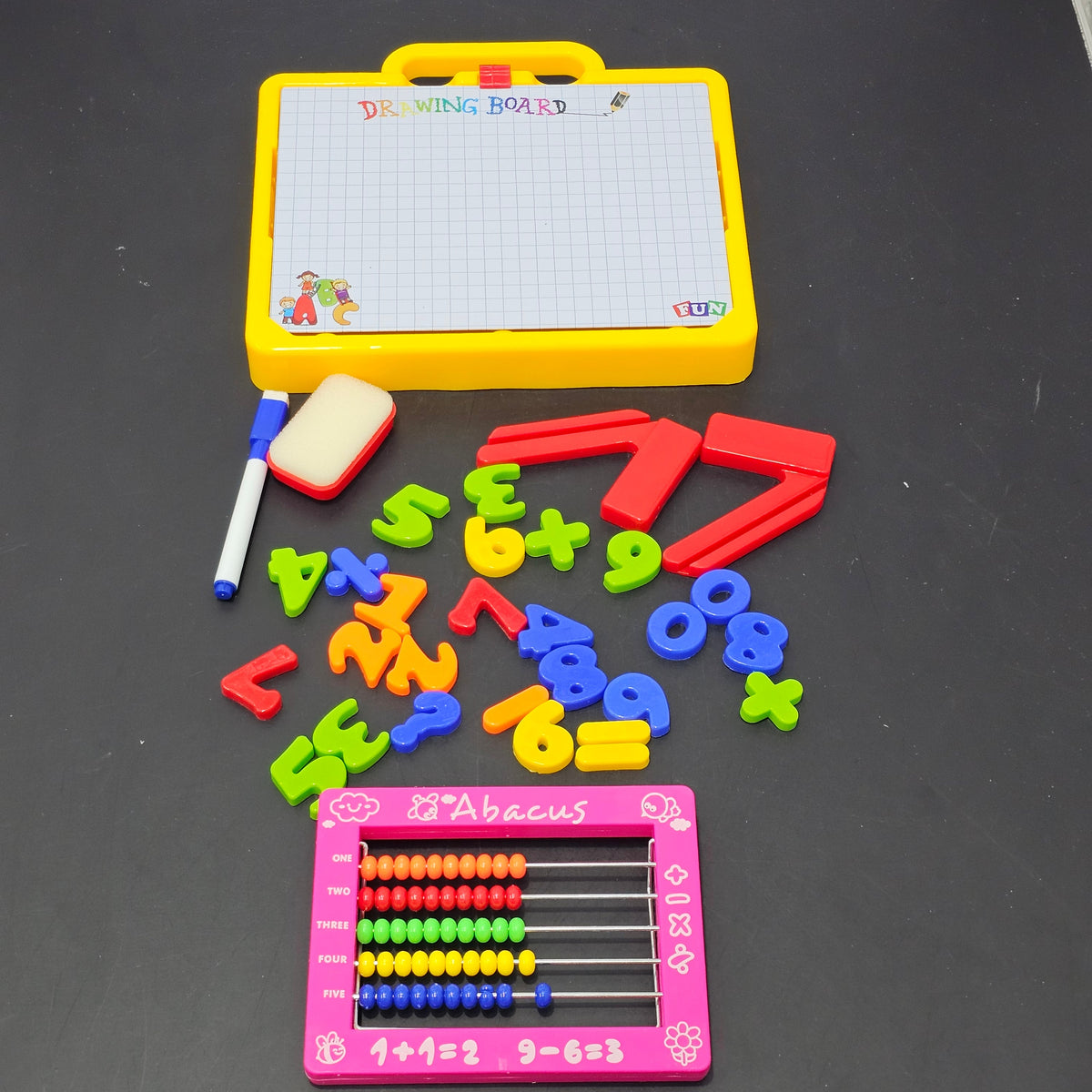 Magnetic Learning Board with Abacus – 2-in-1 Educational Toy for Kids