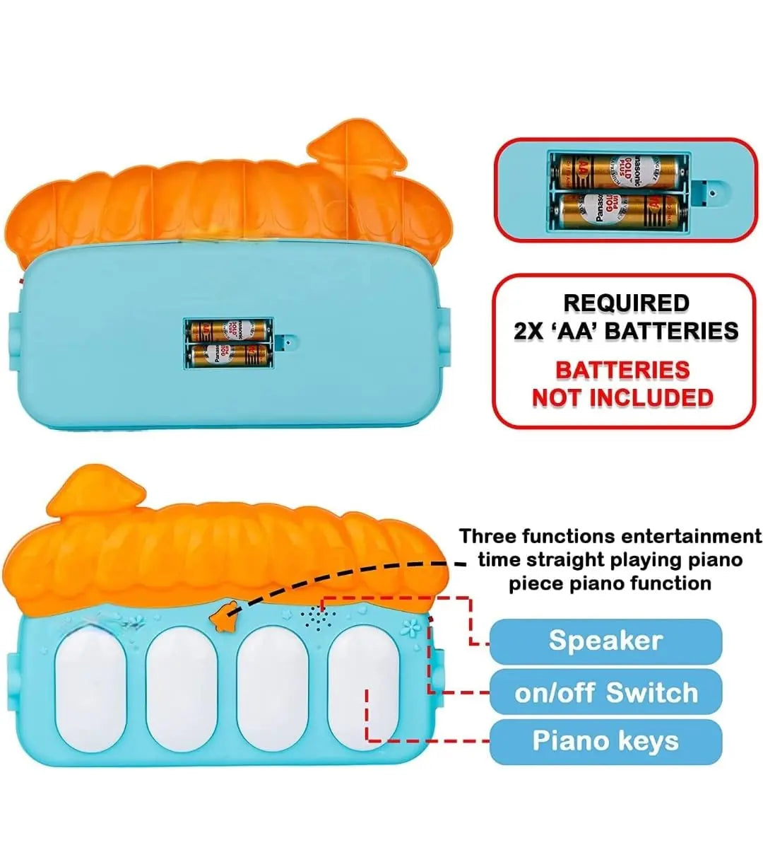 Haunger 3-in-1 Piano Fitness Rack Play Gym Activity for Babies