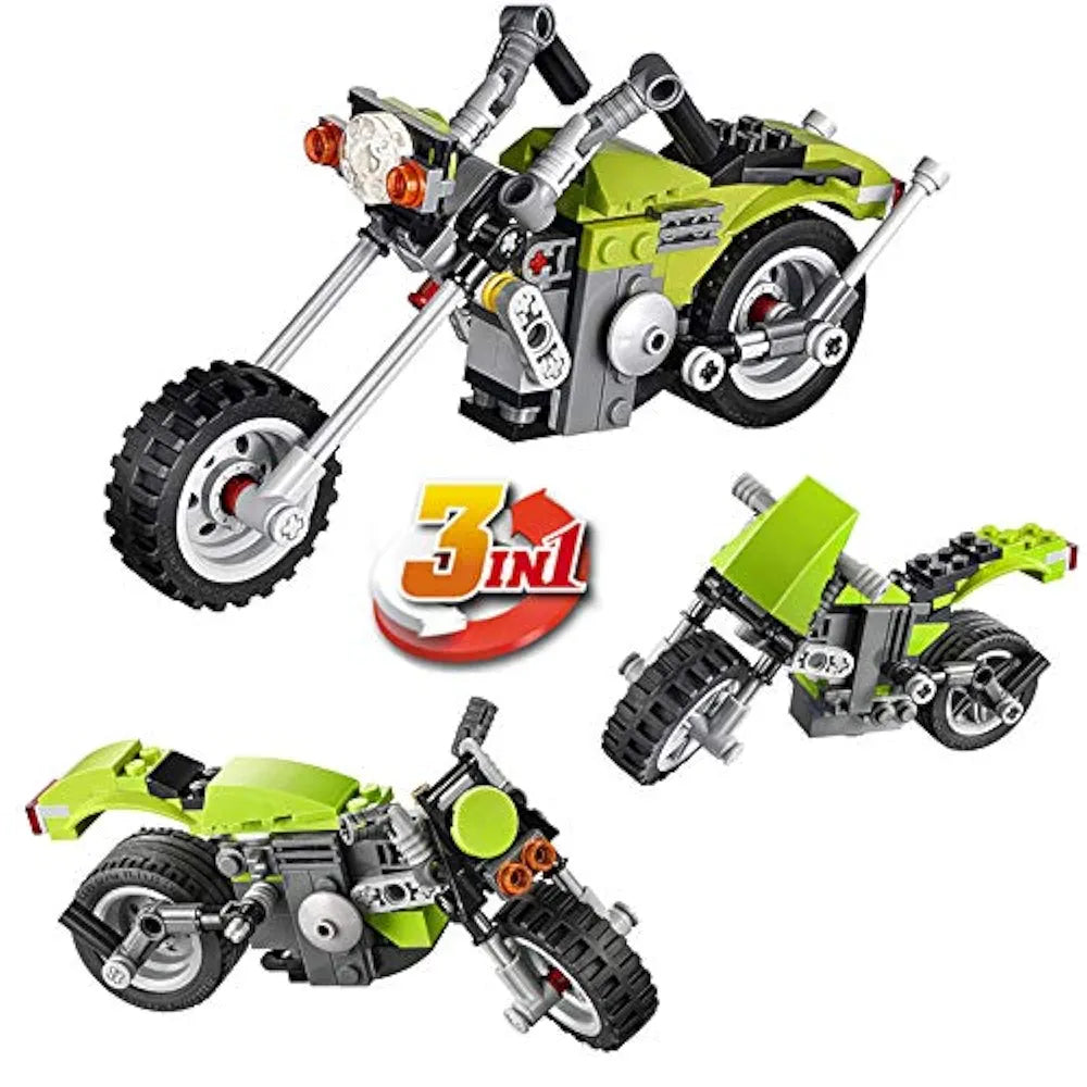 Architect Bricks Toy Set – Highway Cruiser 3-in-1 Building Kit (129+ Pcs)