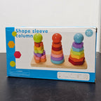 Wooden Shape Shelves Column – Montessori Activity Toy for Kids