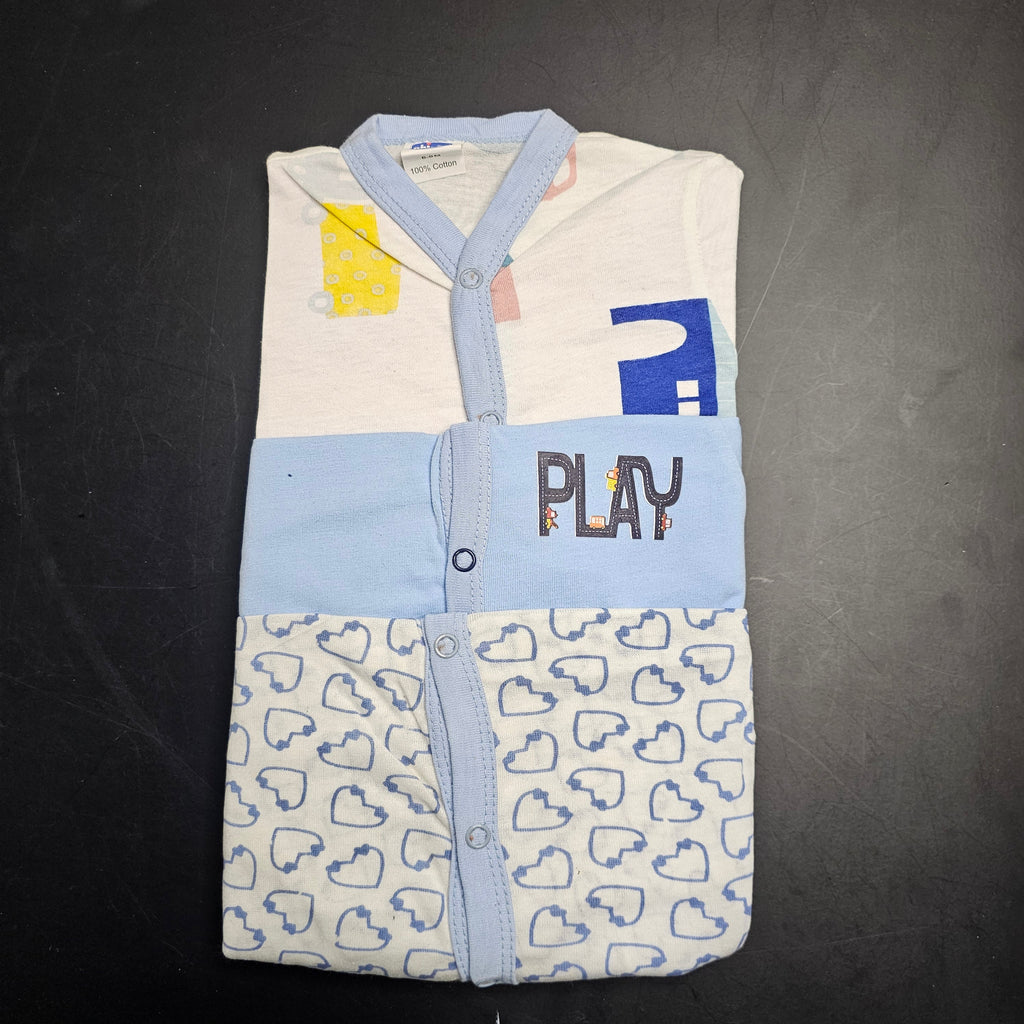 Newborn Baby Romper Set – Pack of 3 Soft Rompers