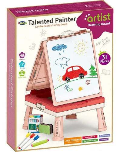 31 Pcs Talented Painter Double-Faced Drawing Board – Creative Art Toy for Kids