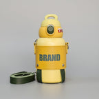Hot & Cold Water Bottle 600ml – Leather Strap & Cover