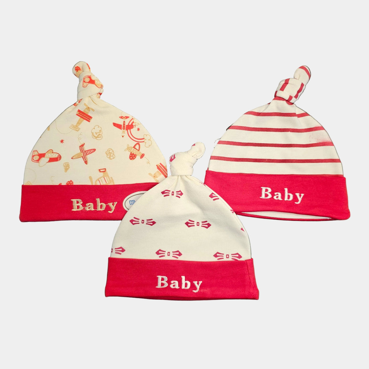 Pack of 3 Baby Caps – Soft Blended Stuff