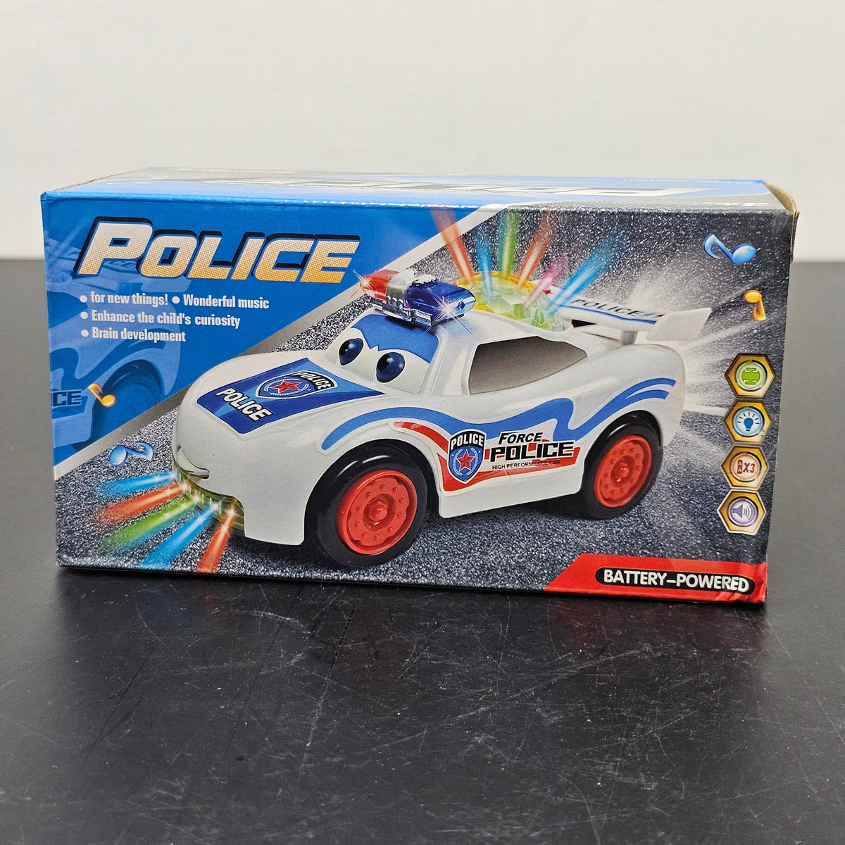 Musical Police Car Toy with Lights & Siren Sounds