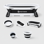 5-in-1 Foldable Baby Bath Set – Smart Temperature Bathtub with Complete Accessories
