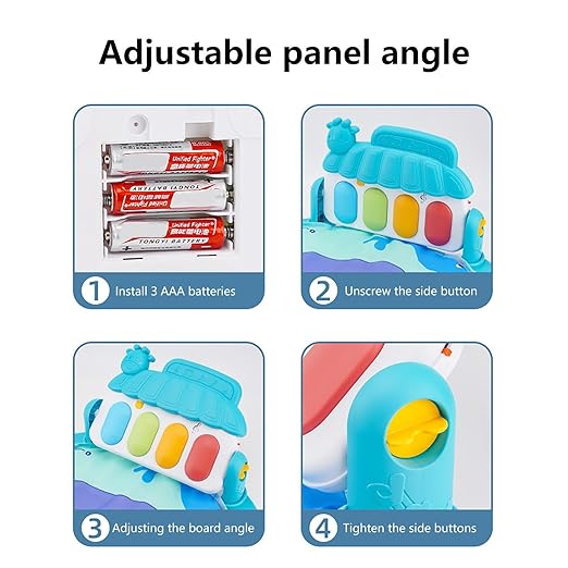 Happier 3 in 1 Piano Fitness Rack Play Gym for Babies