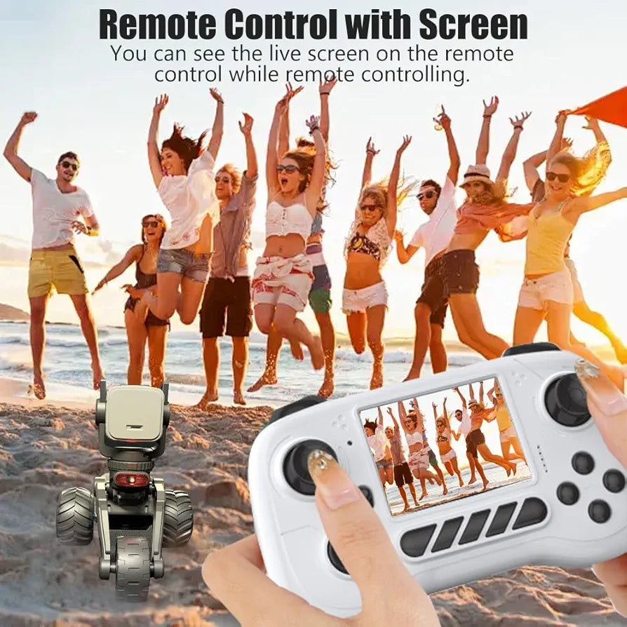 Stunt Car with Voice Control, Photo & Video Function – Dual Mode 360° Rotating Car with Lights & Big Tires