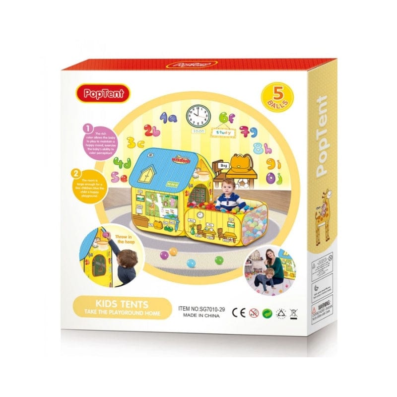 Kids Pop-Up Tent House – Size: 106cm x 96cm x 165cm