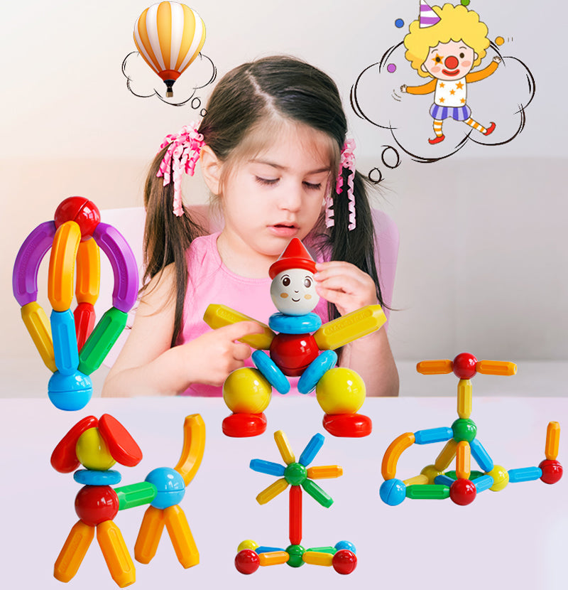 Magnetic Rods Building Set | Creative Construction Toy for Kids
